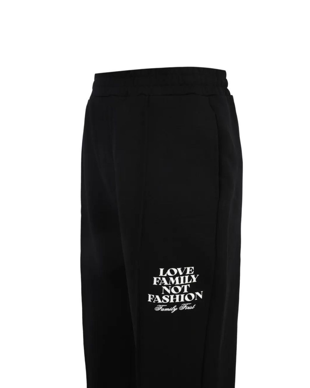 FAMILY FIRST Black Graphic Track Pants for men