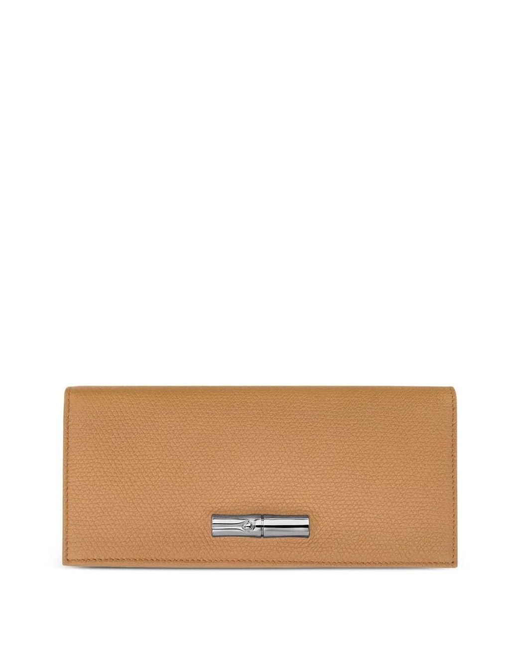 Longchamp Brown Roseau Textured Leather Wallet
