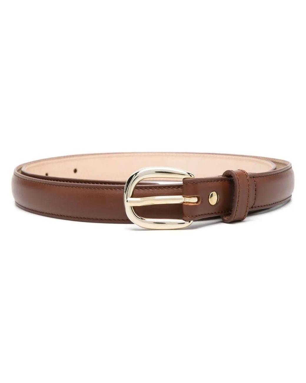A.P.C. Riem Met Goudkleurige Gesp in het Brown