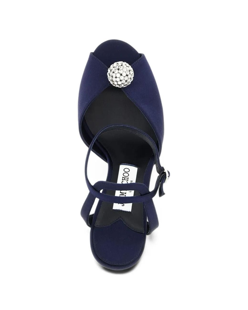 Jimmy Choo Blue Sacora Crystal-Embellished Sandals