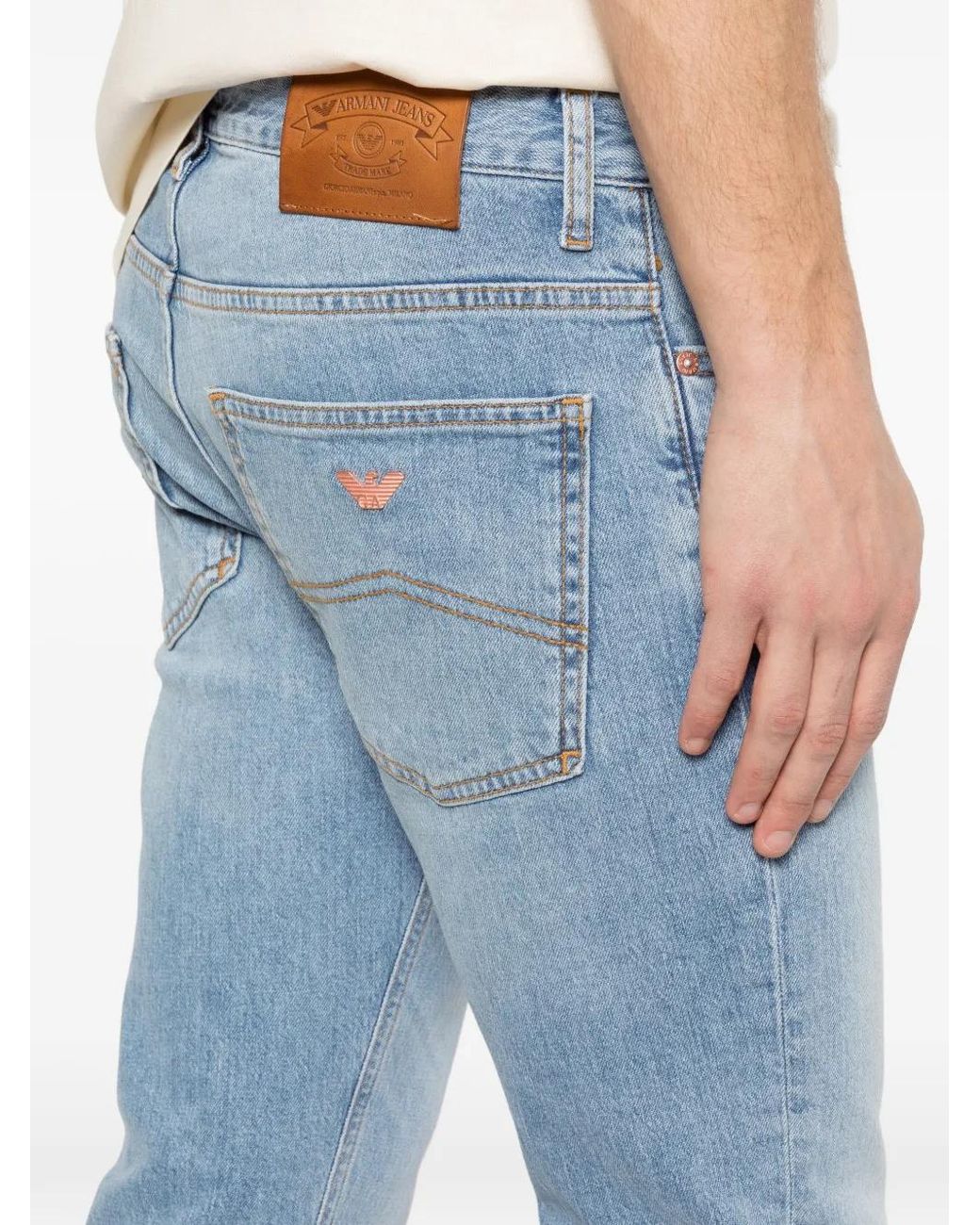 Emporio Armani Blue Five-Pockets Jeans for men