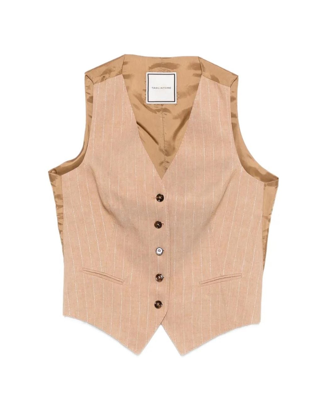 Tagliatore Gestreept Gilet in het Natural