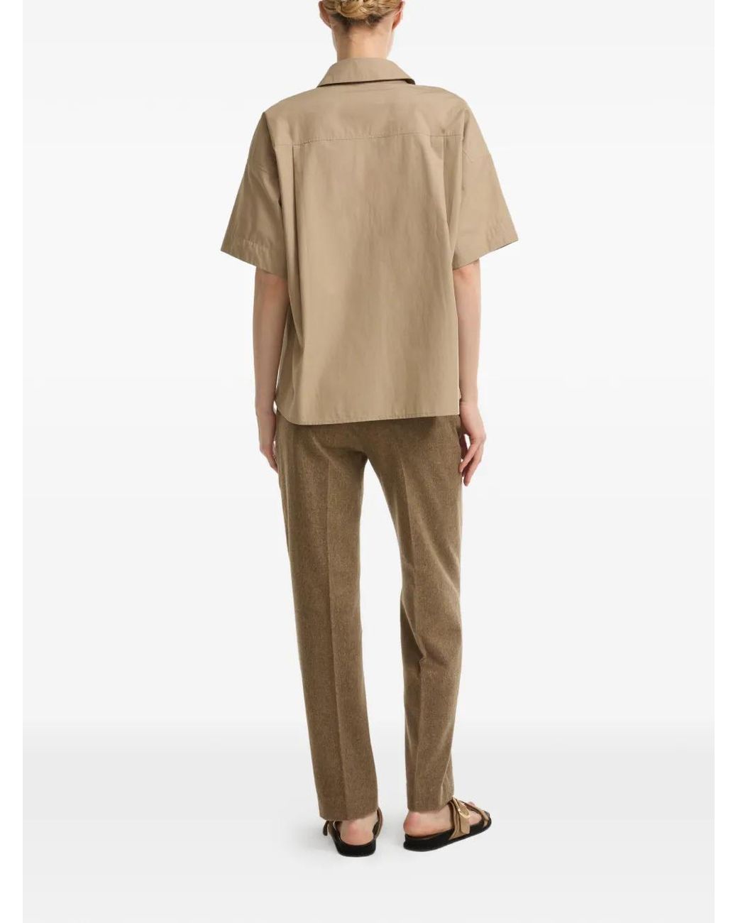 Yves Salomon Natural Tailored Cashmere Trousers