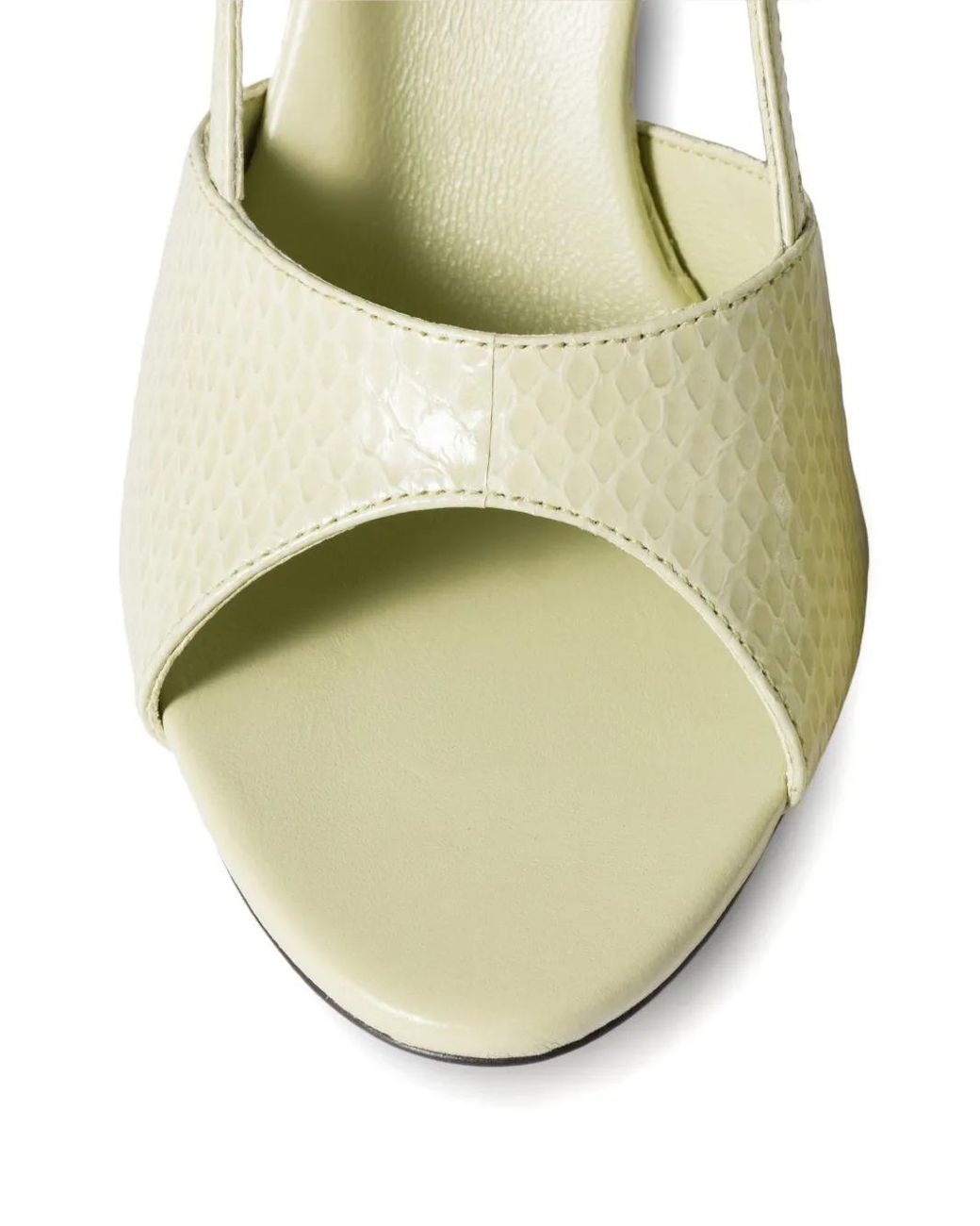 Miu Miu Metallic Slingback Leather Sandals