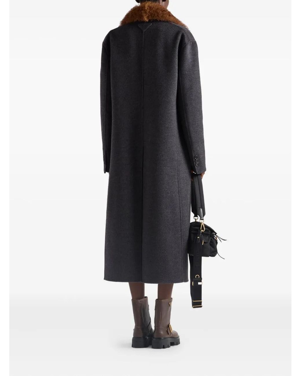 Prada Blue Double-Breasted Coat