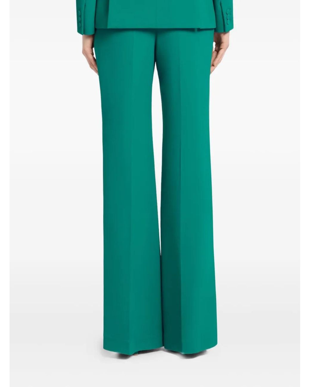 Elie Saab Green Flared Trousers