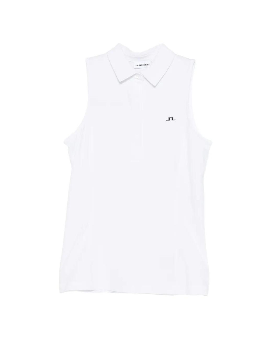 J.Lindeberg White Sleeveless Polo Top