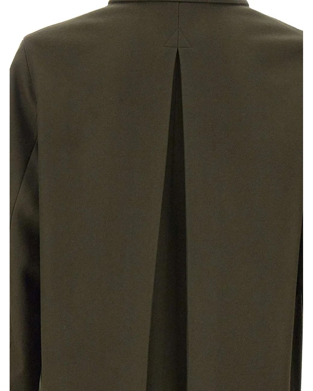 Boglioli Green Manteau Style Loden À Pli Au Dos for men
