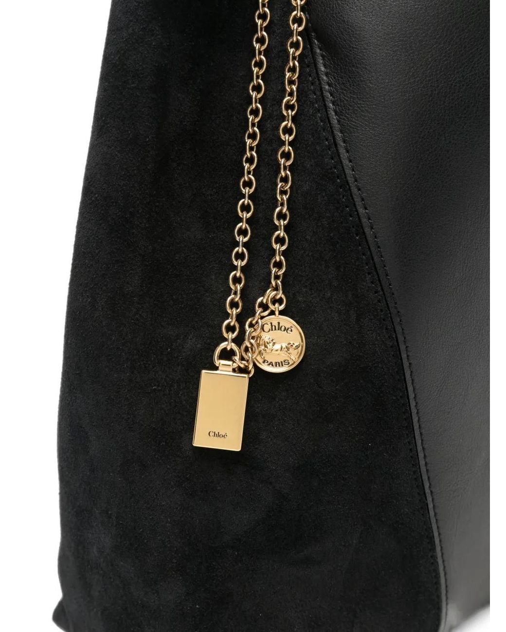 Chloé Black Medium Spin Leather Shoulder Bag
