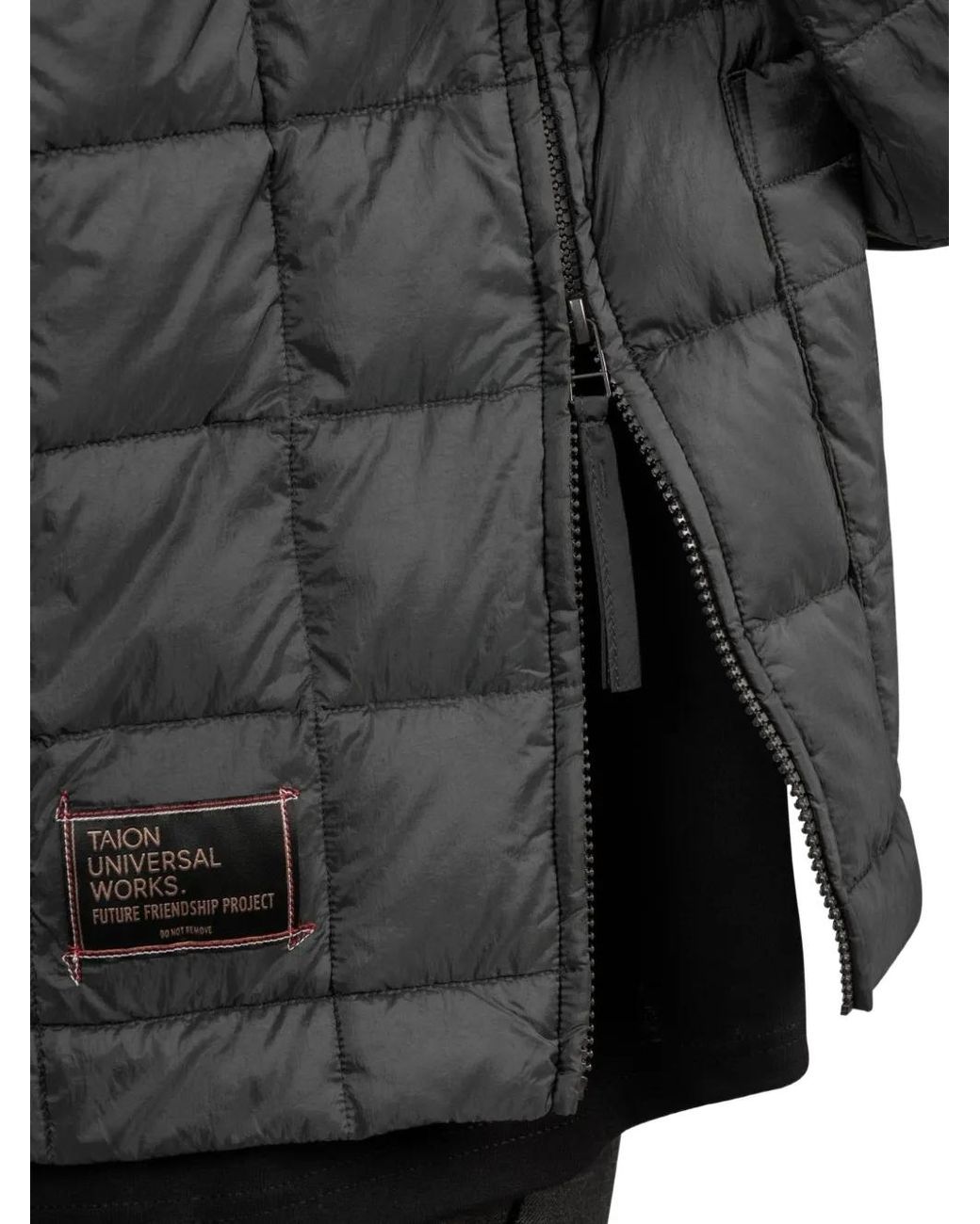 Universal Works Gray X Taion Down Rams Quilted Jacket for men