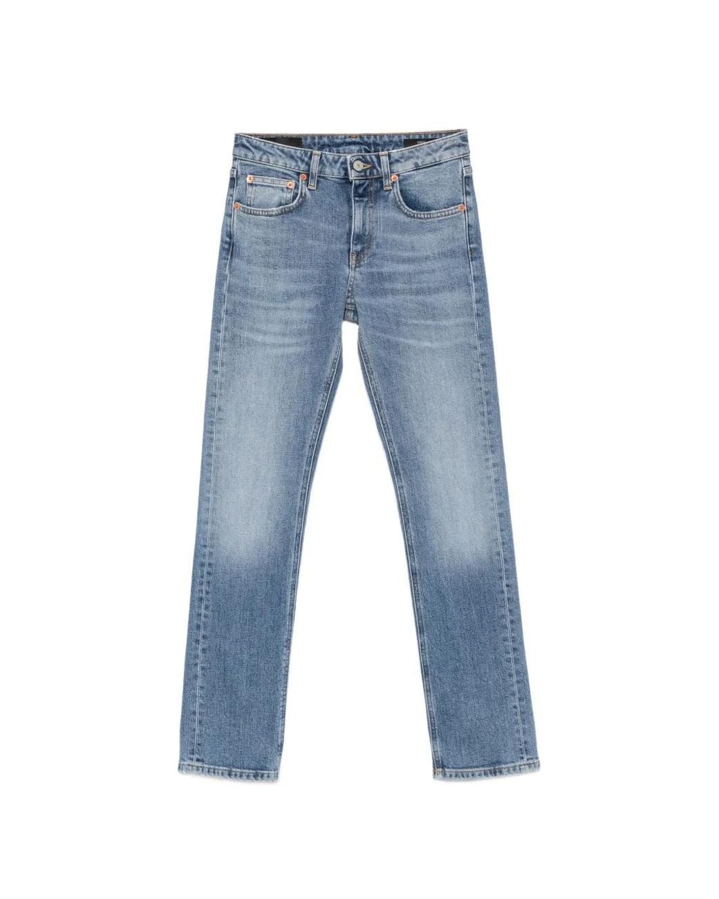 Dondup Blue Faded Slim-Fit Jeans