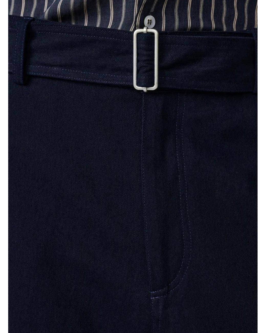 Studio Nicholson Blue Barr Belt Trousers for men