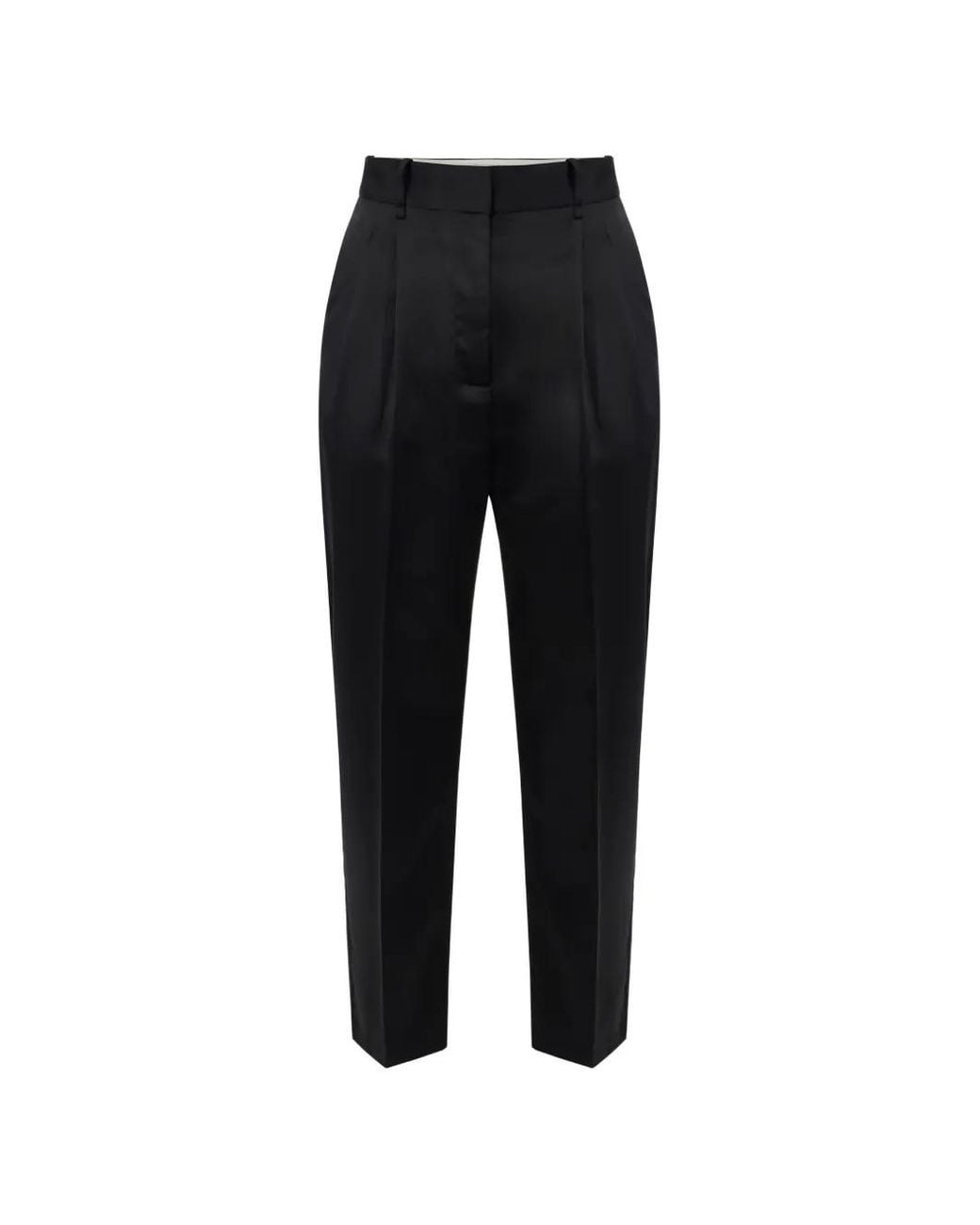 Elisabetta Franchi Black Stretch Satin Trousers