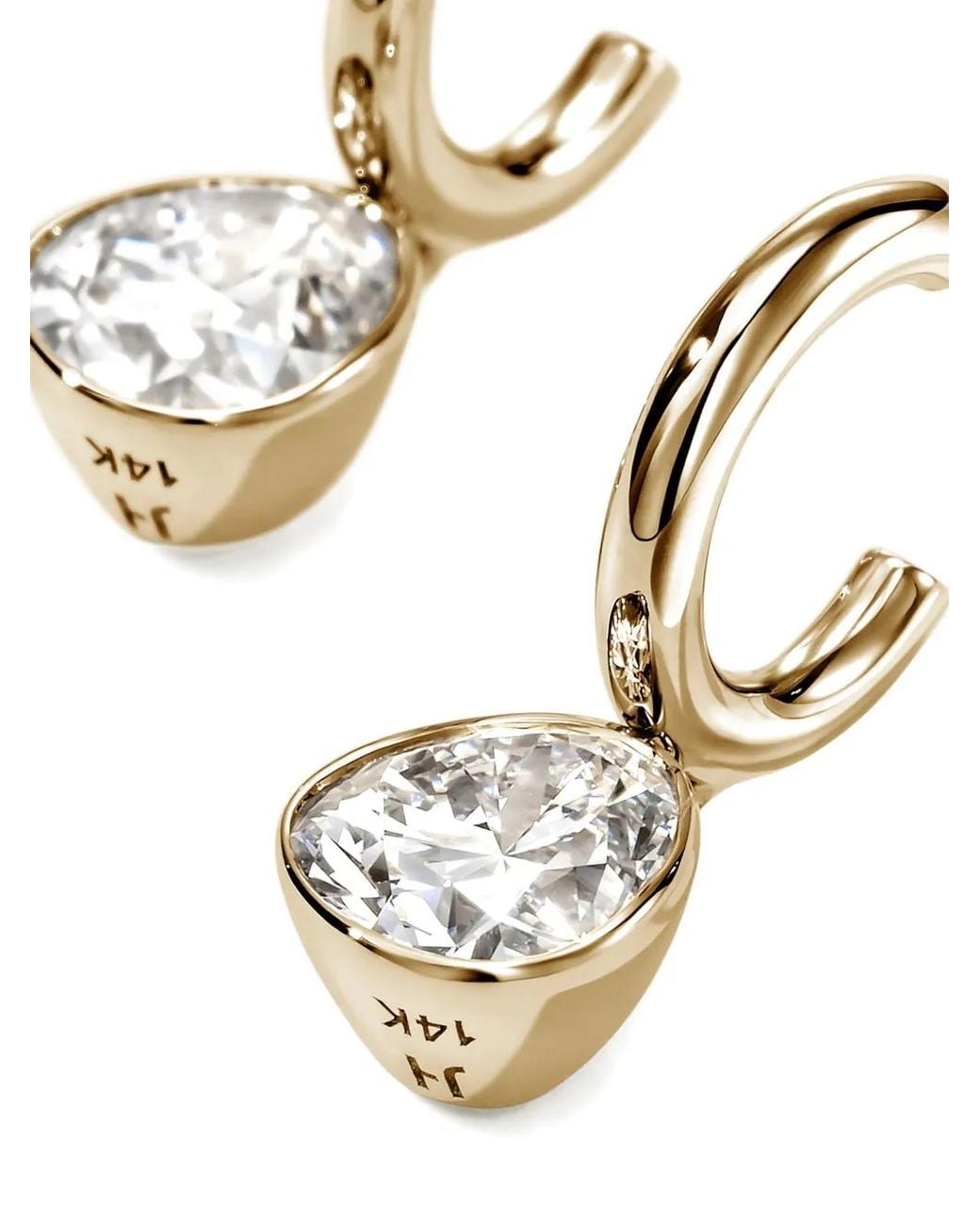John Hardy White Lovestruck Diamond Hoop Earrings