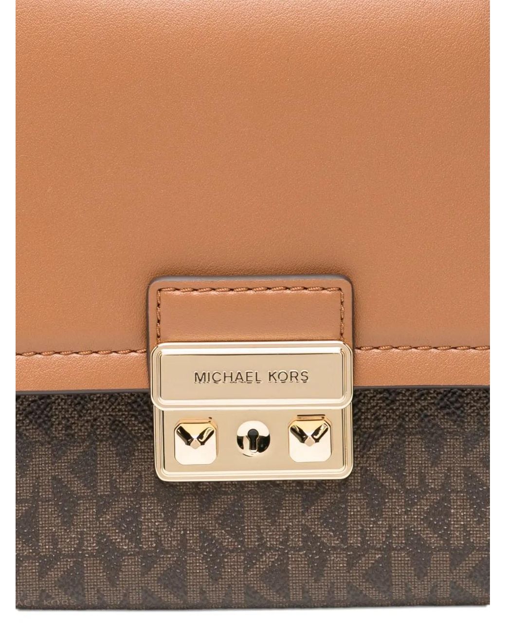 Michael Kors Metallic Sac À Bandoulière À Design Monogrammé