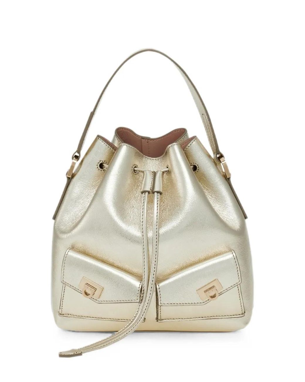 Ferragamo White Multipocket Bucket Bag