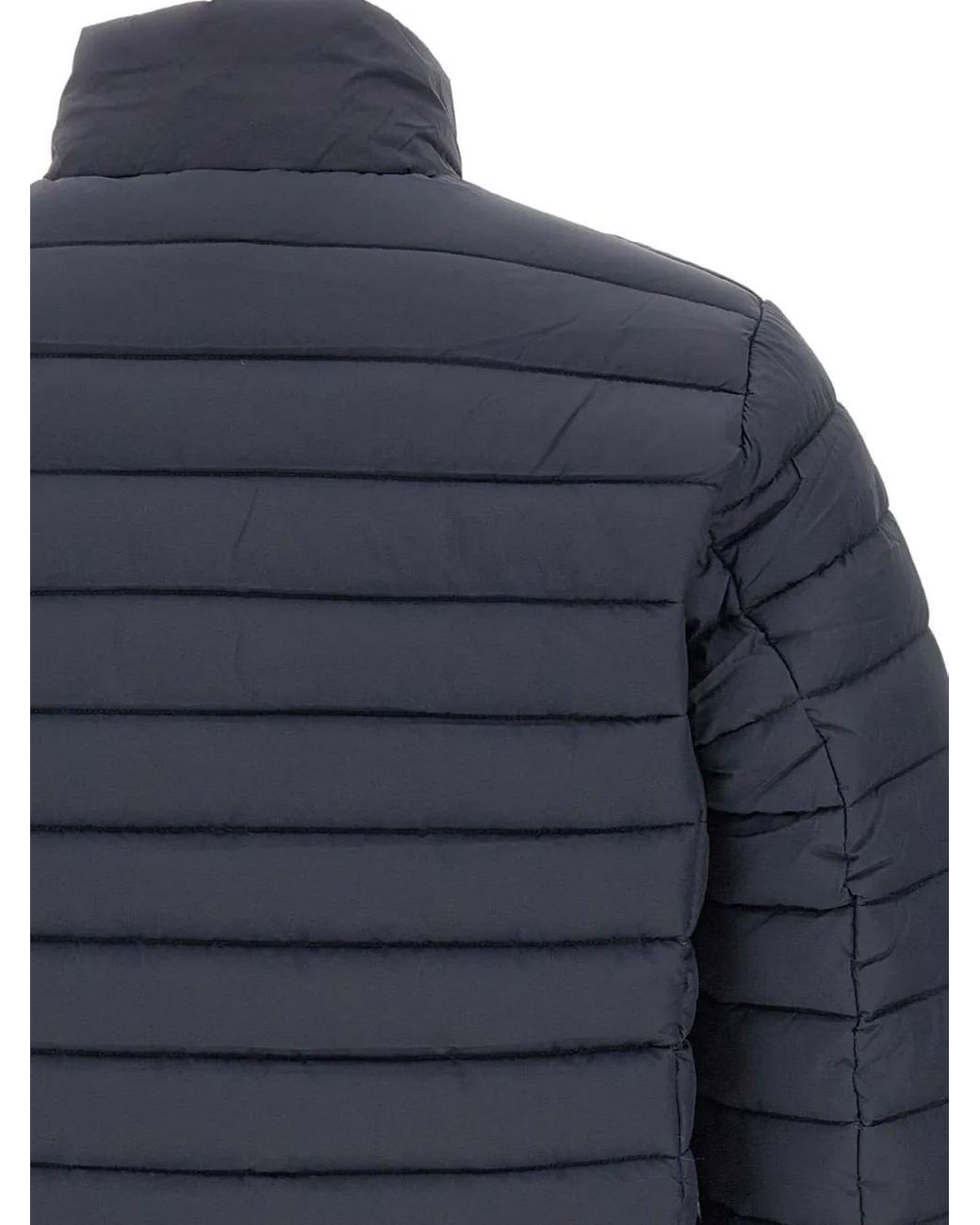Save The Duck Blue Zip-Up Padded Jacket for men