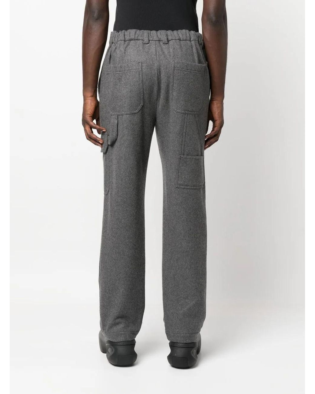Helmut Lang Gray Flannel Pant. Mel Wool Melange for men