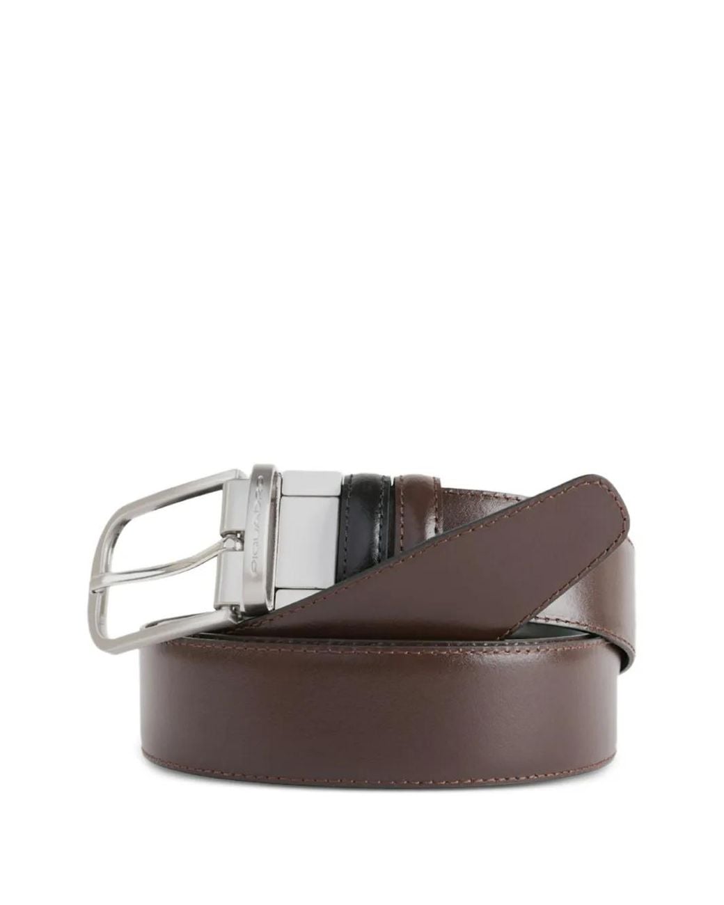 Piquadro Brown Leather Belt for men