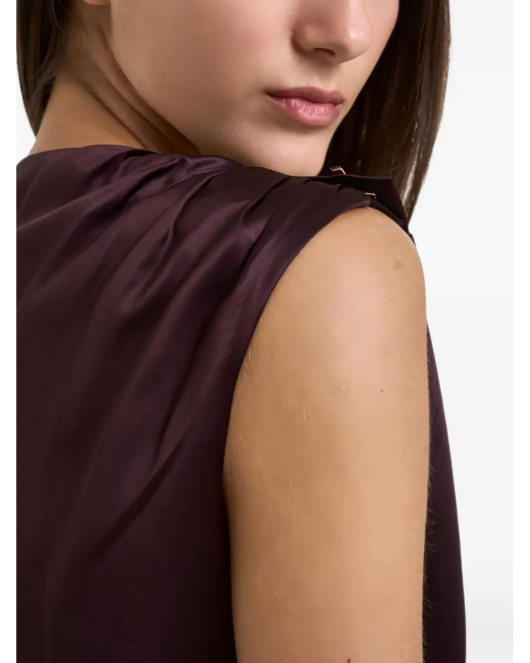 Danamé Purple Nerina-Tone Hardware Gathered Top