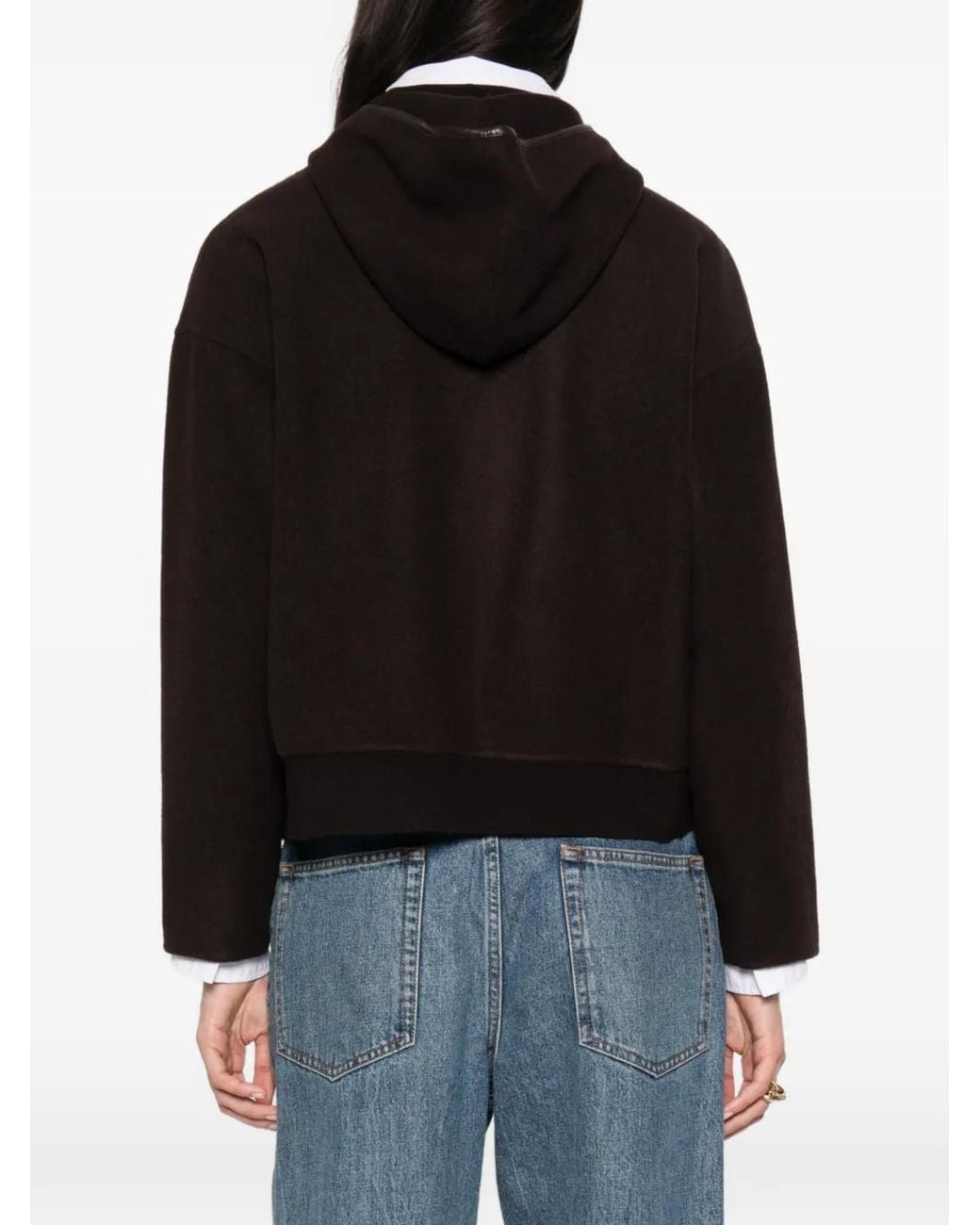 Max Mara Black Zip-Up Hoodie