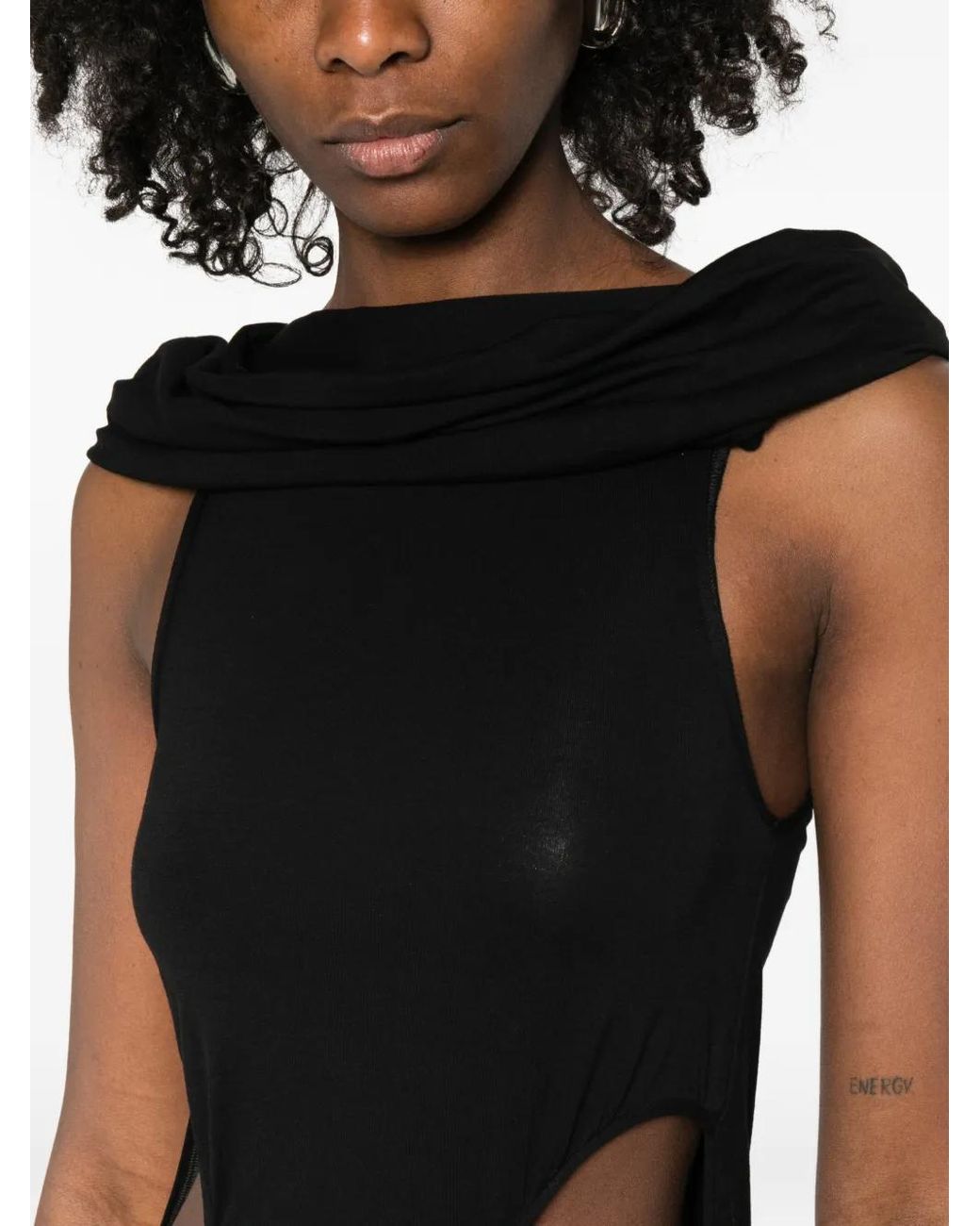 COWBOYS OF HABIT Black Off-Shoulder Cutout Maxi Dress
