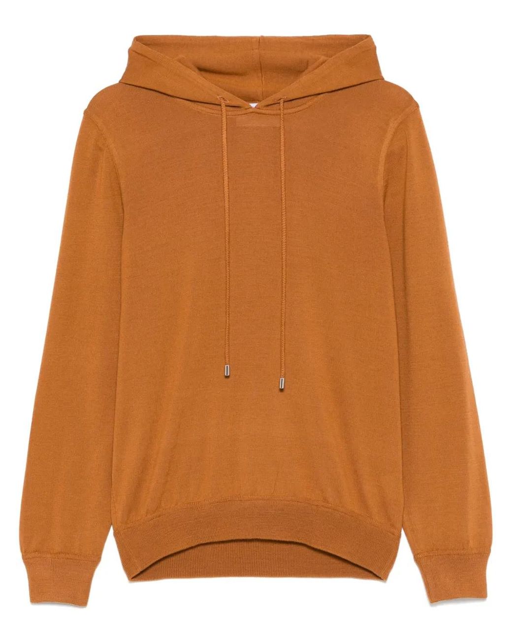 D4.0 Orange Fine-Knit Hoodie for men