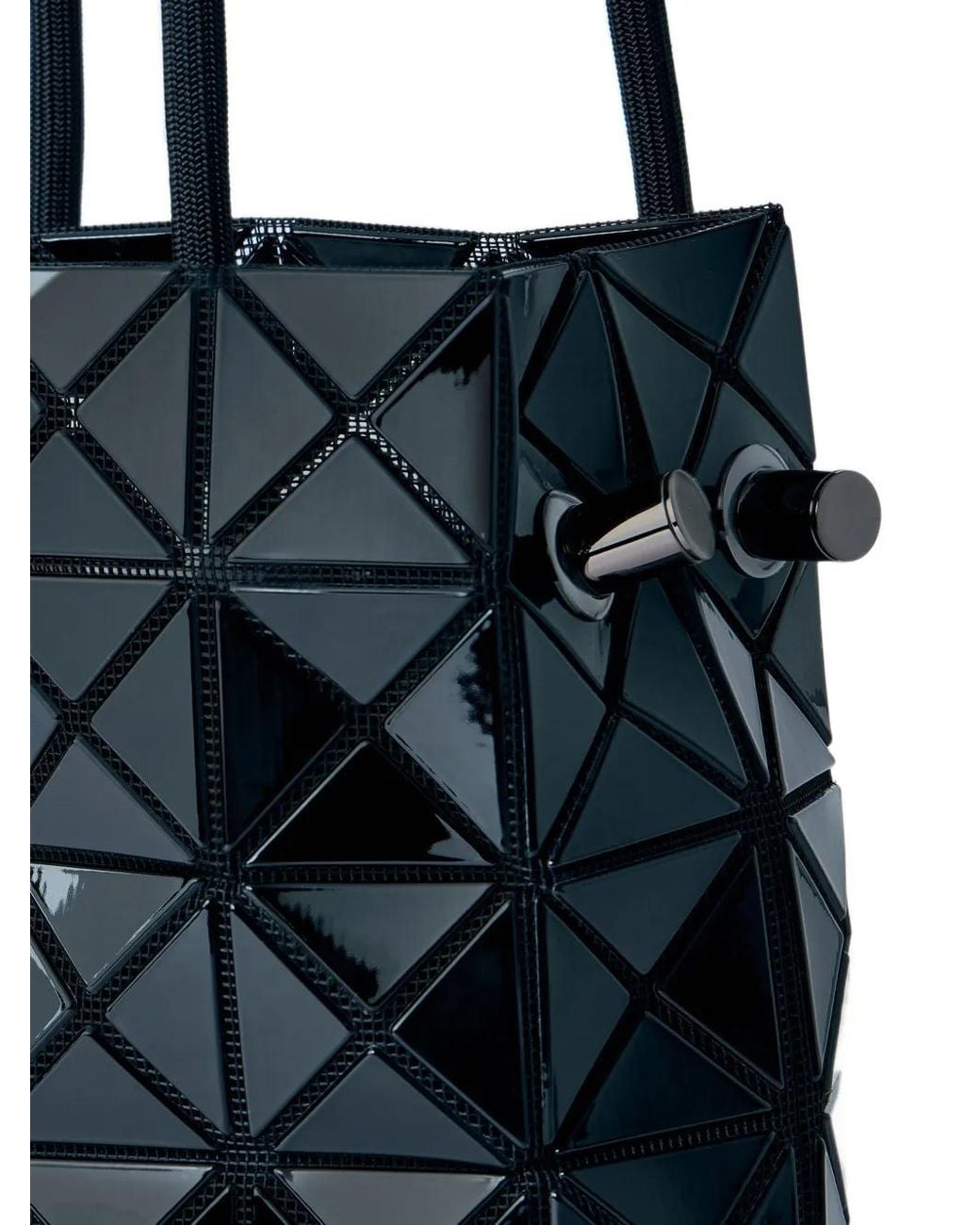 Issey Miyake Black Wring Geometric Panelled Bag