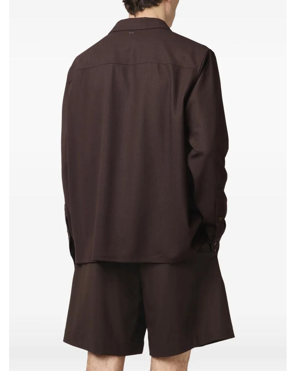 Tod's Brown Front-Pocket Tailored Shirt for men