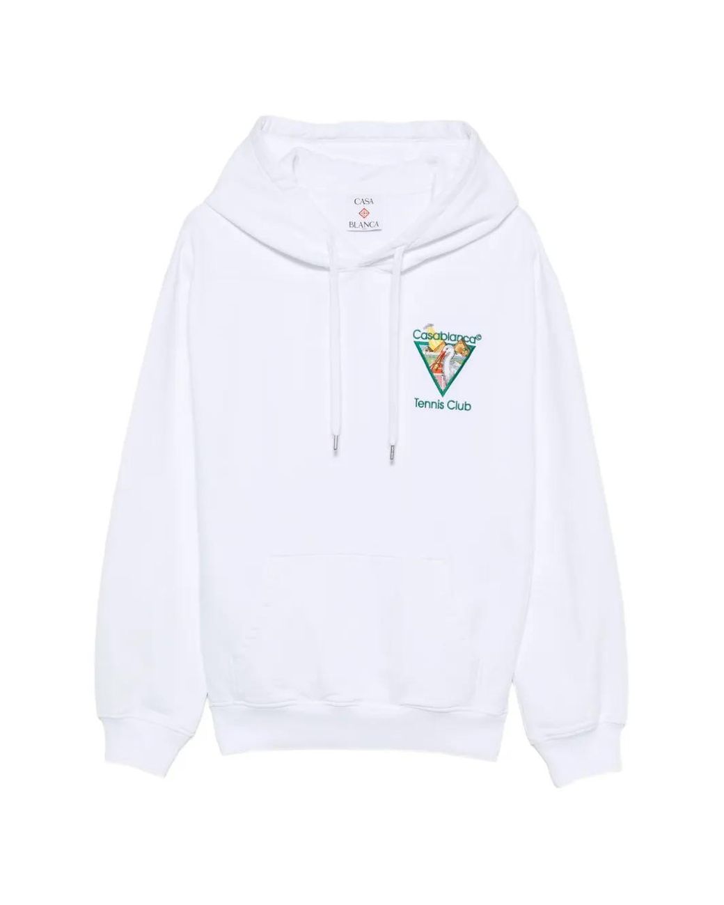Casablanca White Hoodie À Logo Brodé for men
