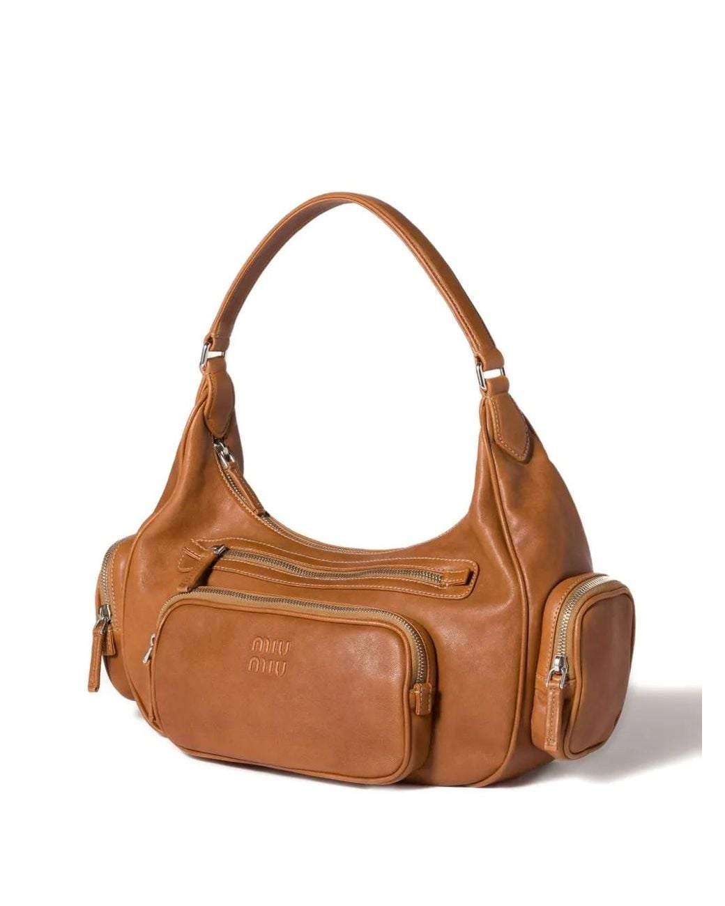 Miu Miu Brown Pocket Shoulder Bag