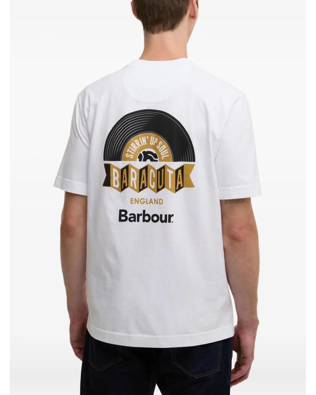 Barbour White Graphic T-Shirt for men