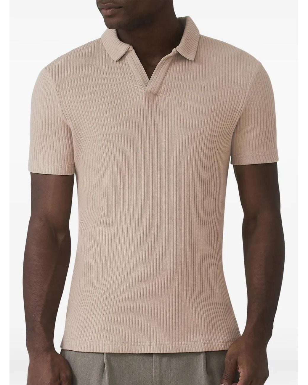Mauvais Natural T-Shirt En Maille À Design Côtelé for men