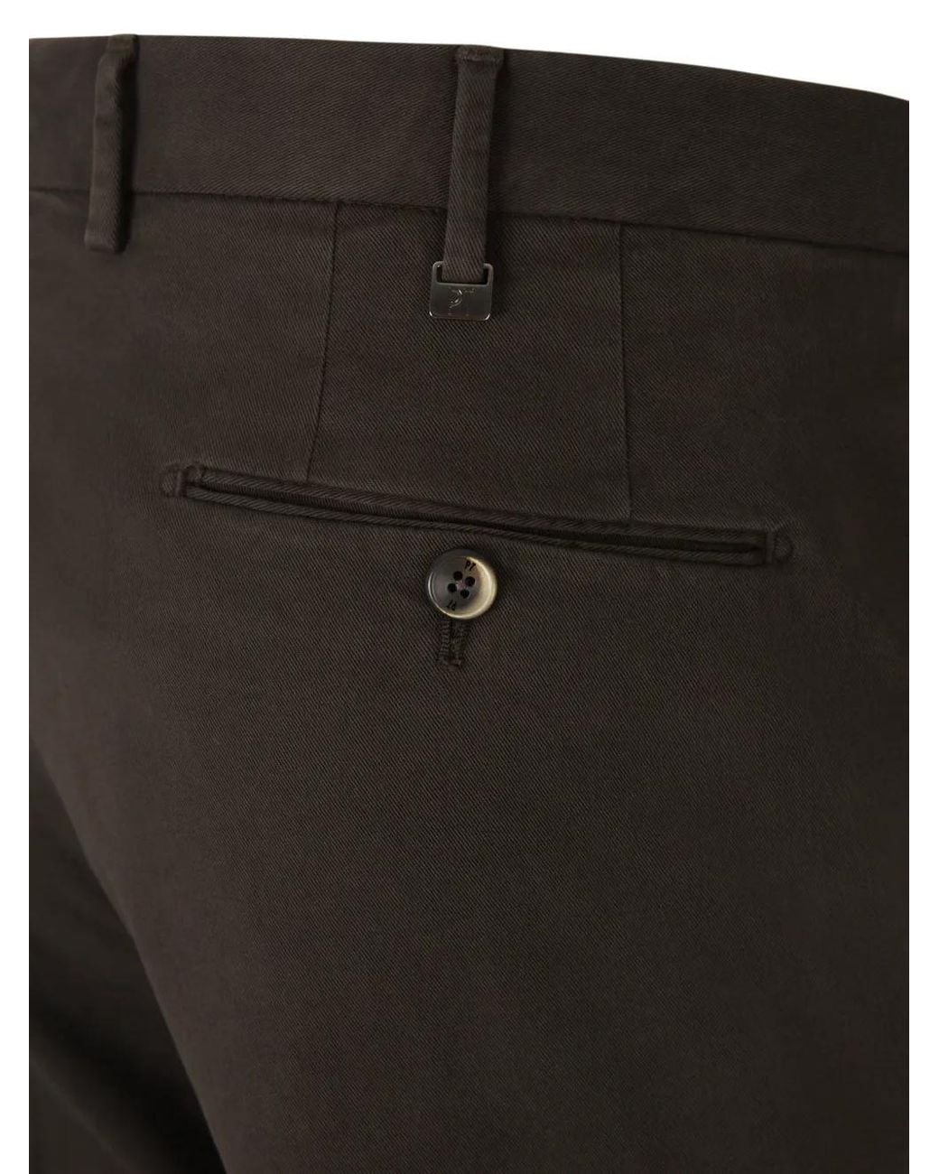 PT Torino Black Pressed-Crease Trousers for men
