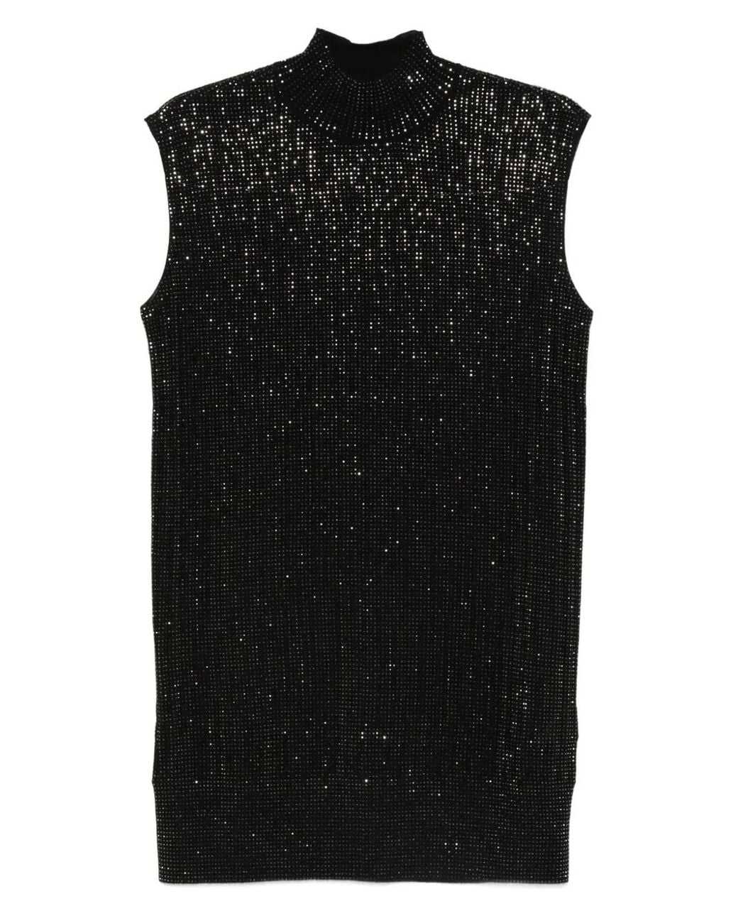 Emporio Armani Black Wool Blend Mini Dress