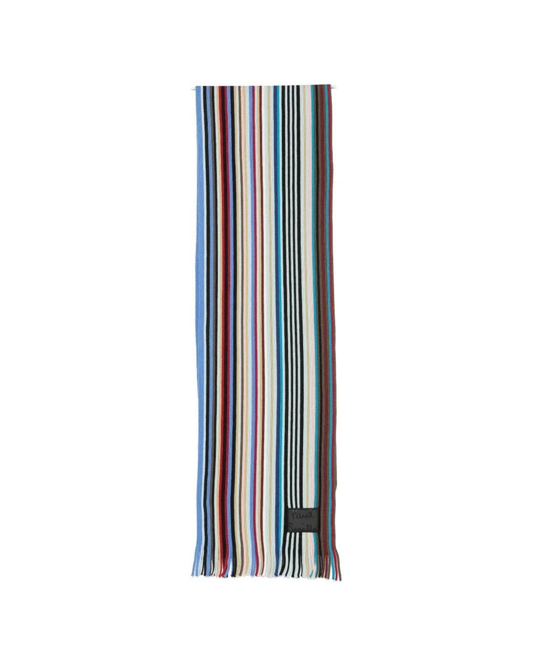 Paul Smith Blue Artist Stripe Scarf for men