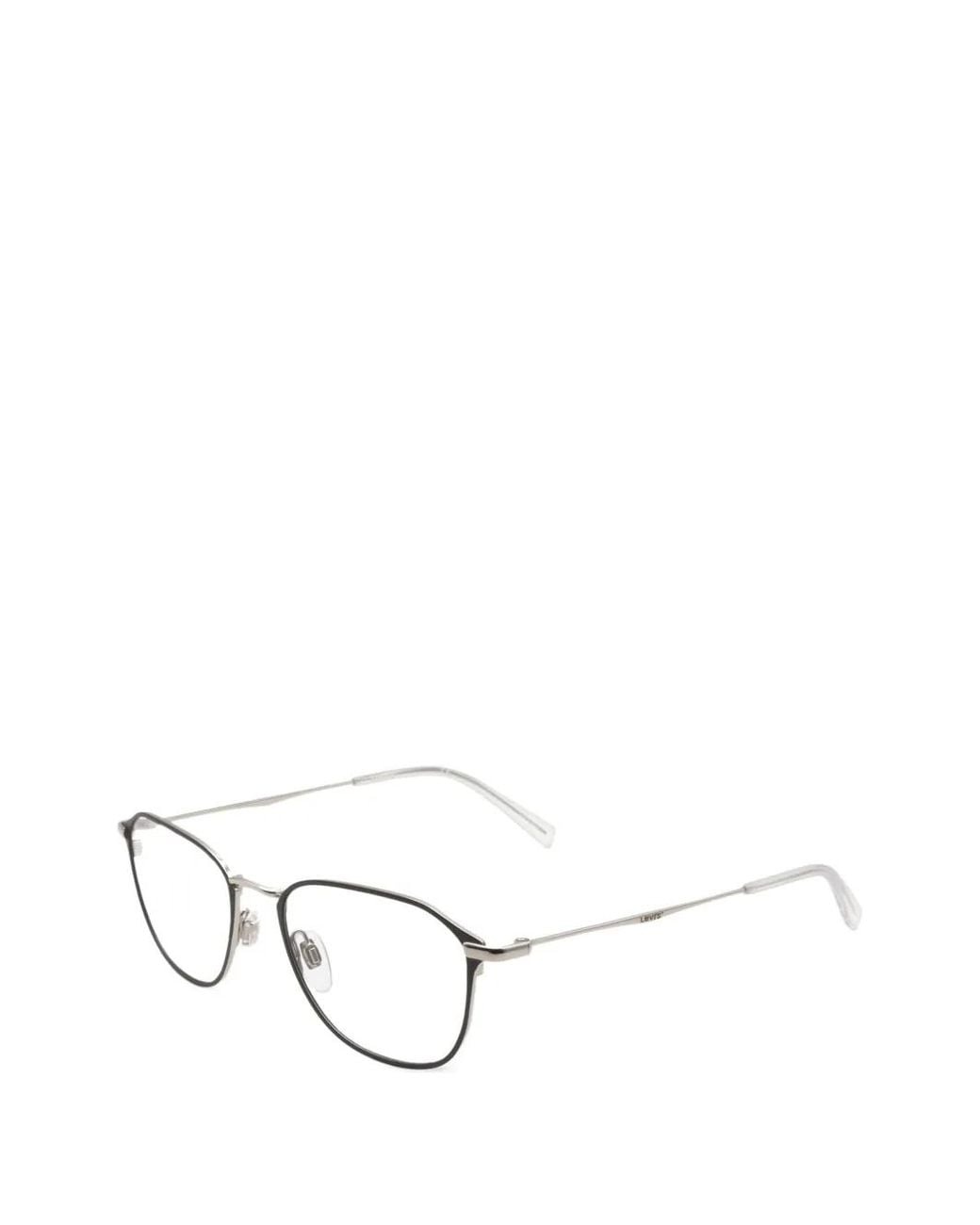 Levi's White Geometric-Frame Glasses for men