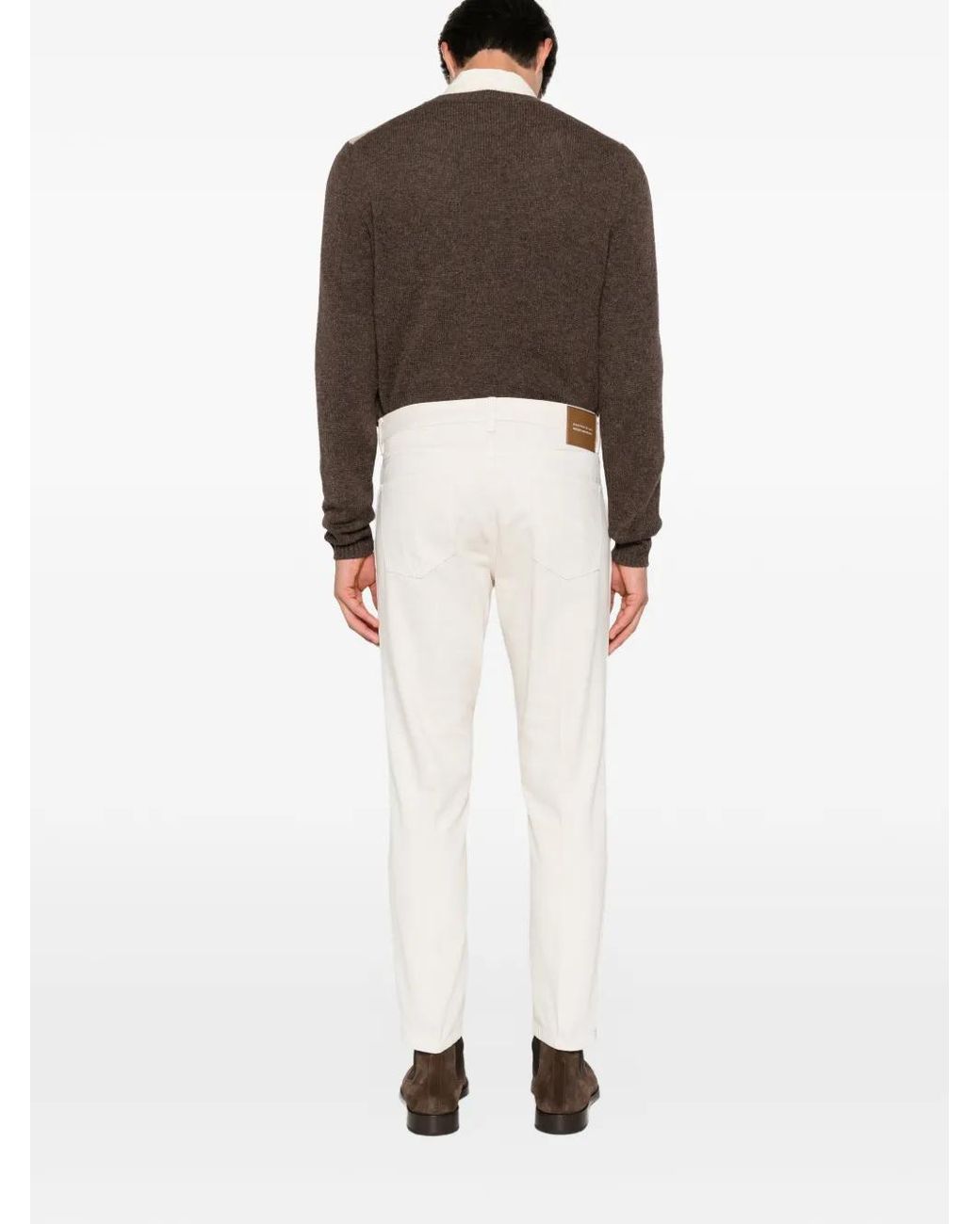 Don The Fuller White Seoul Logo-Patch Jeans for men