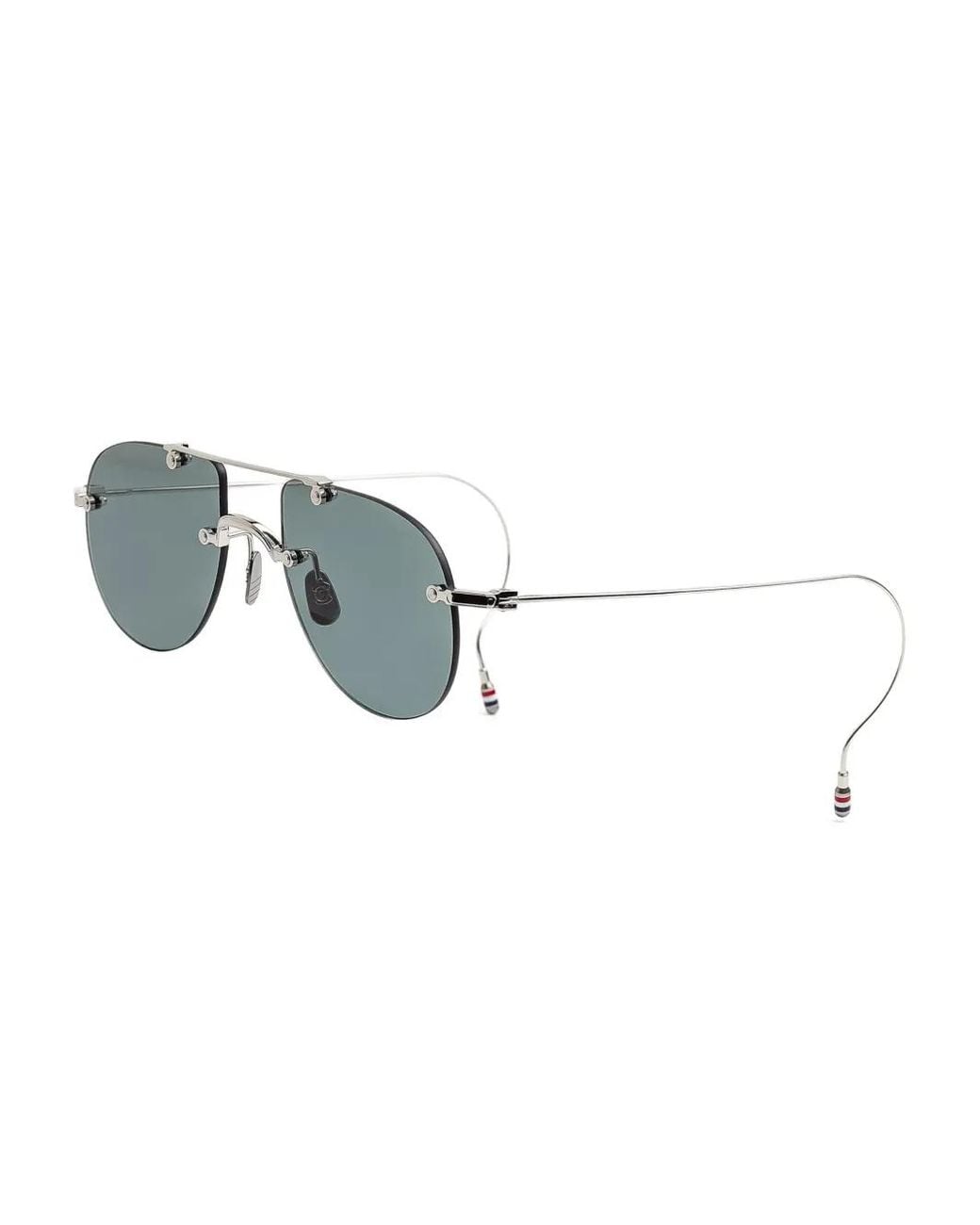Thom Browne Metallic Pilot-Frame Sunglasses