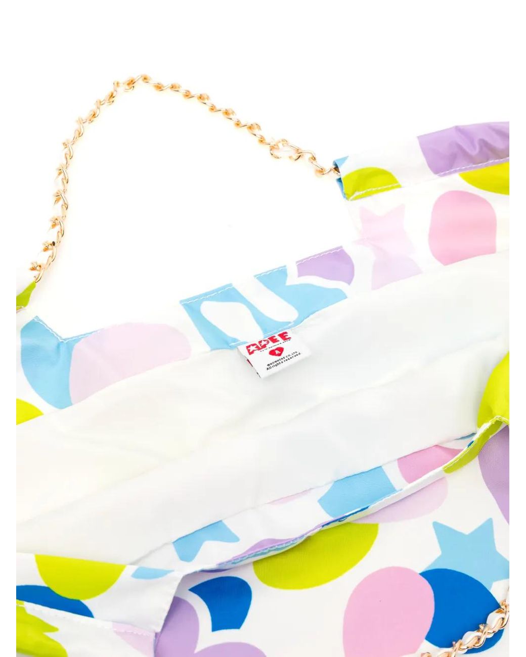 AAPE BY A BATHING AP Blue Printed Tote Bag