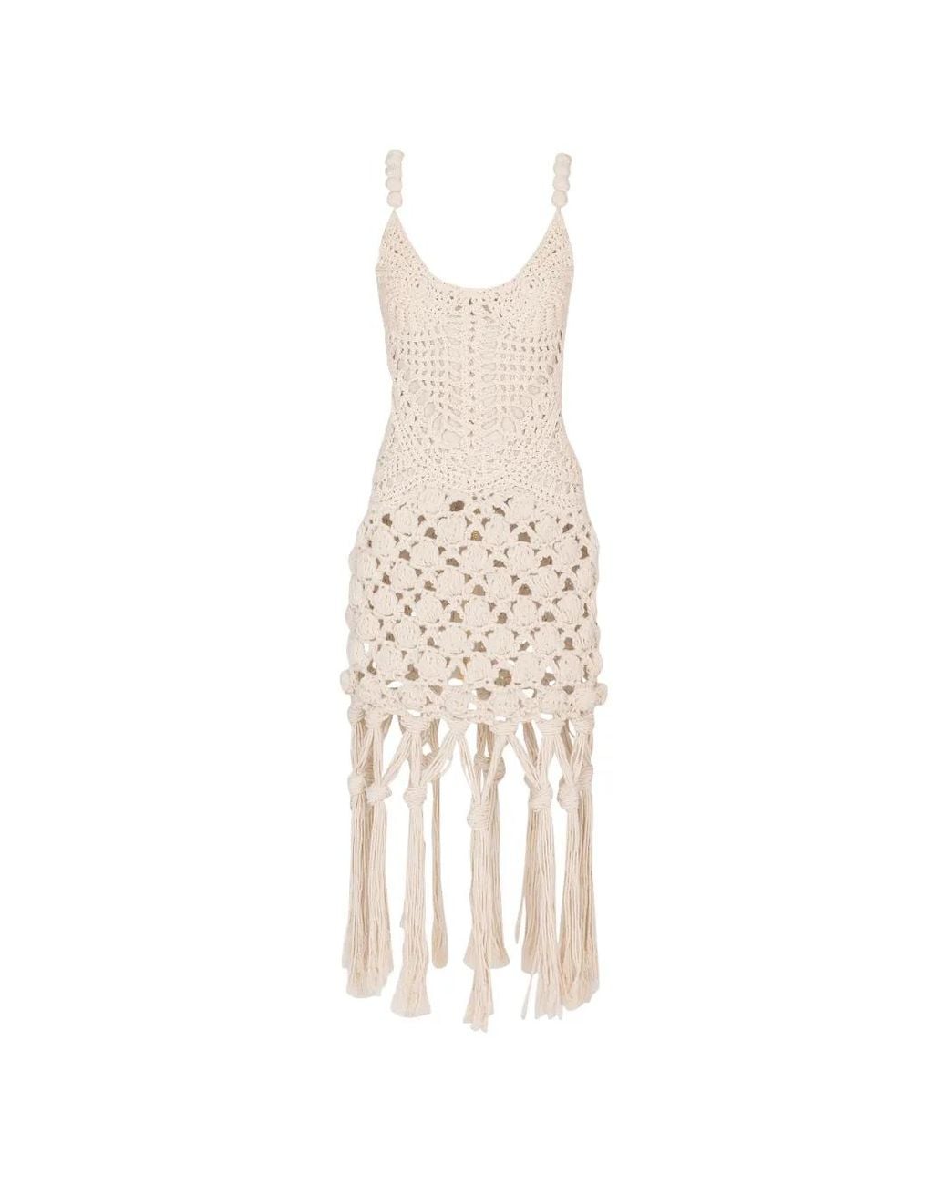 Balmain White Crochet Dress
