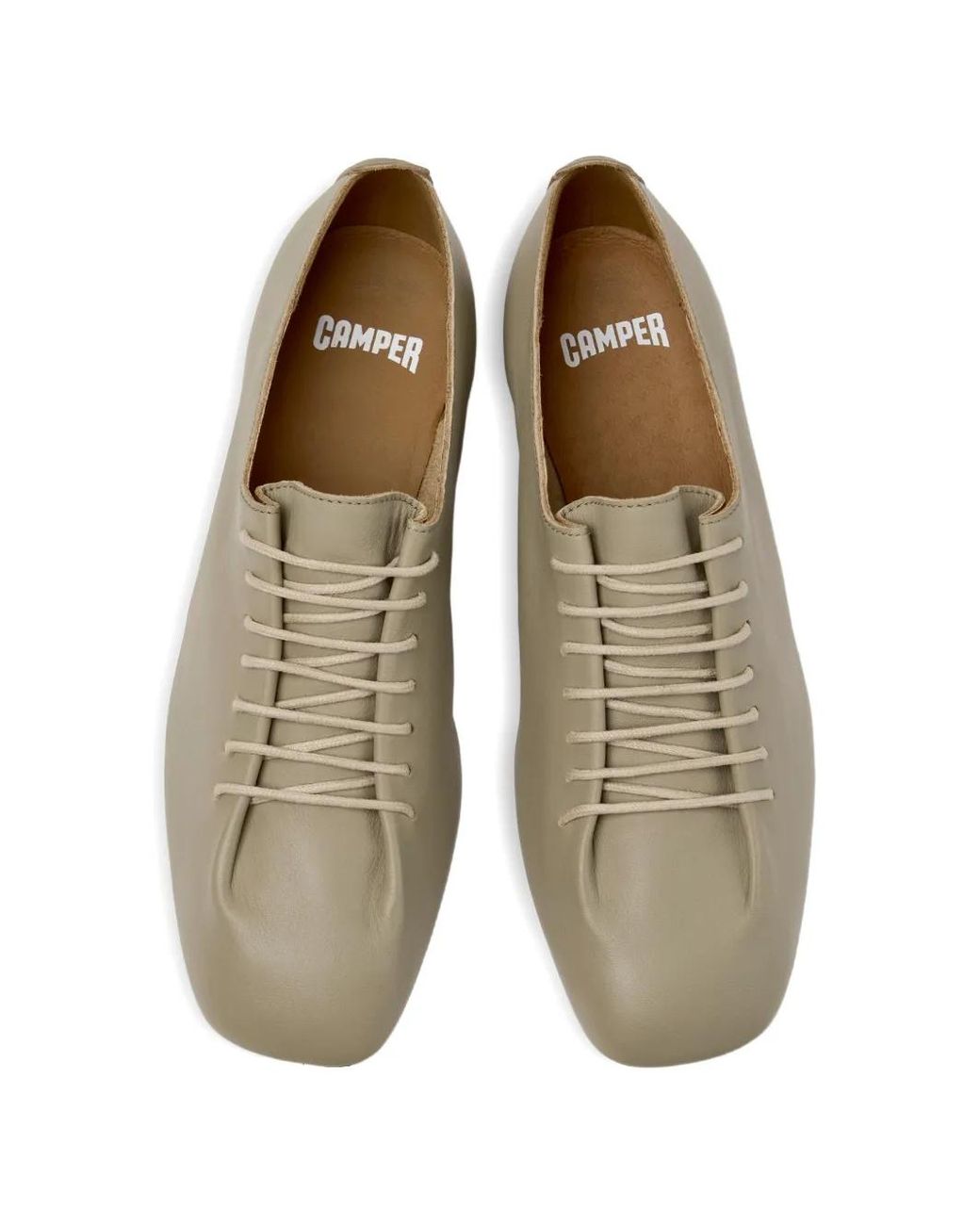 Camper White Casi Myra Ballerinas Mit Schnürung