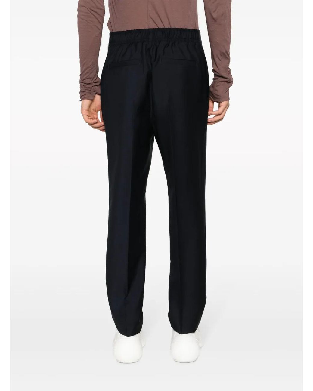 Givenchy Blue Straight-Cut Tailored Trousers for men