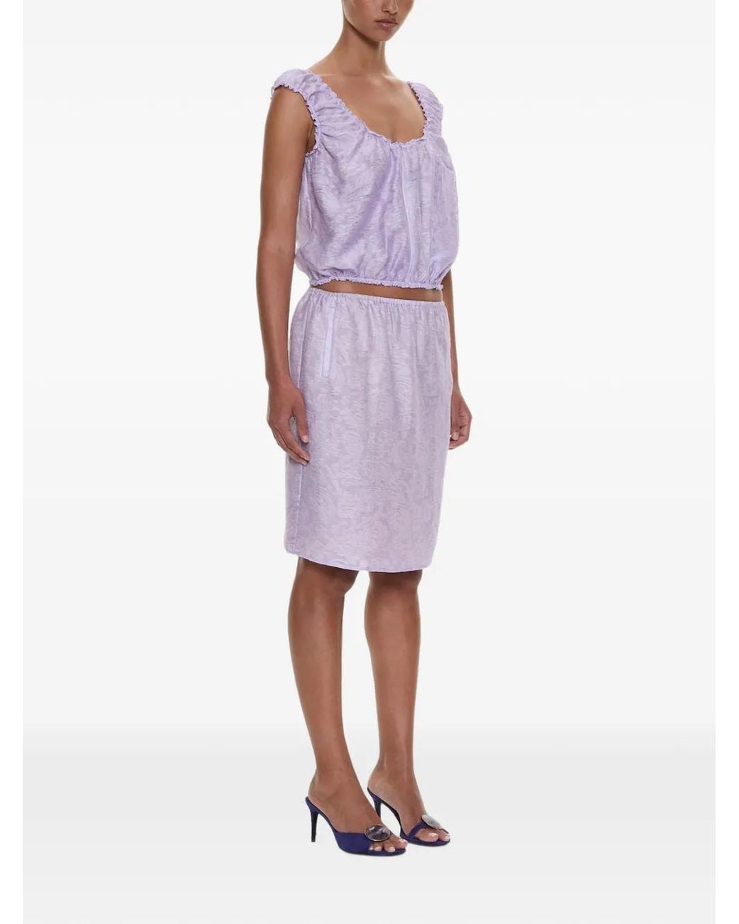 Christopher Esber Purple Light Leak Jacquard Top