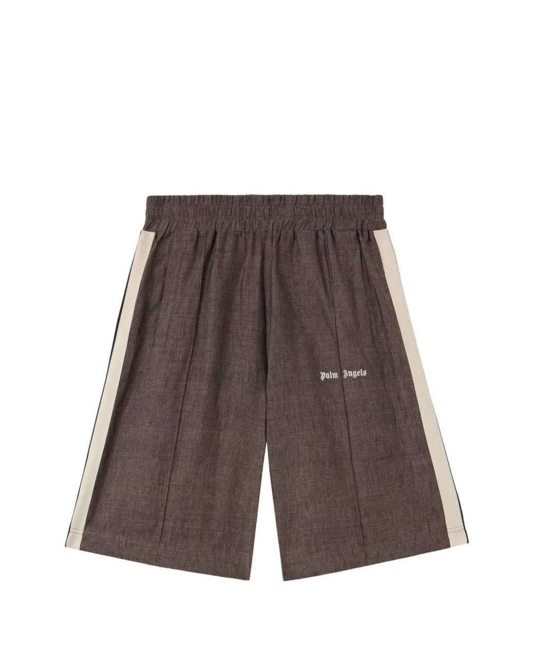 Palm Angels Gray Classic Logo Track Shorts for men