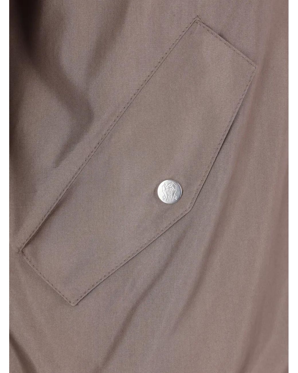 Chaqueta Con Cremallera Brunello Cucinelli de hombre de color Brown