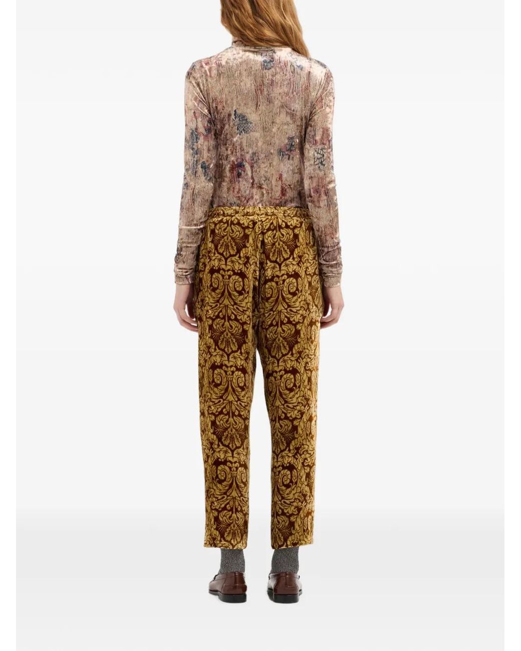 Pierre Louis Mascia Metallic Kanada Straight-Leg Trousers