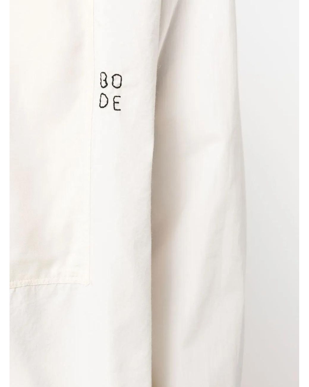 Bode Overhemd Met Geborduurd Logo in het White voor heren