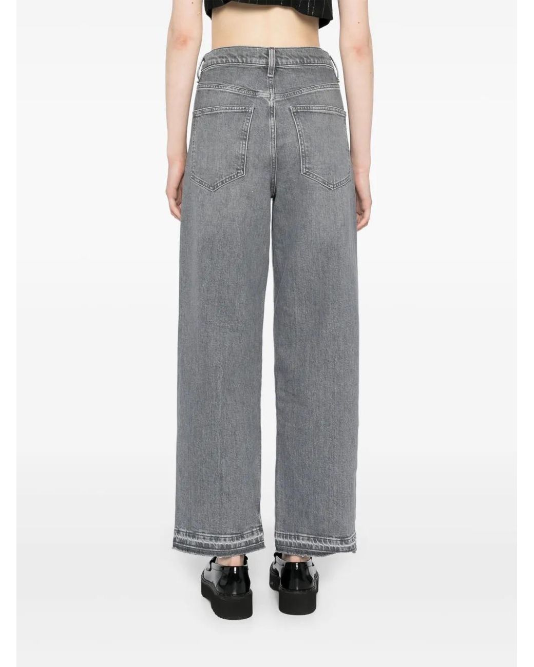 Theory Gray Straight-Leg Jeans