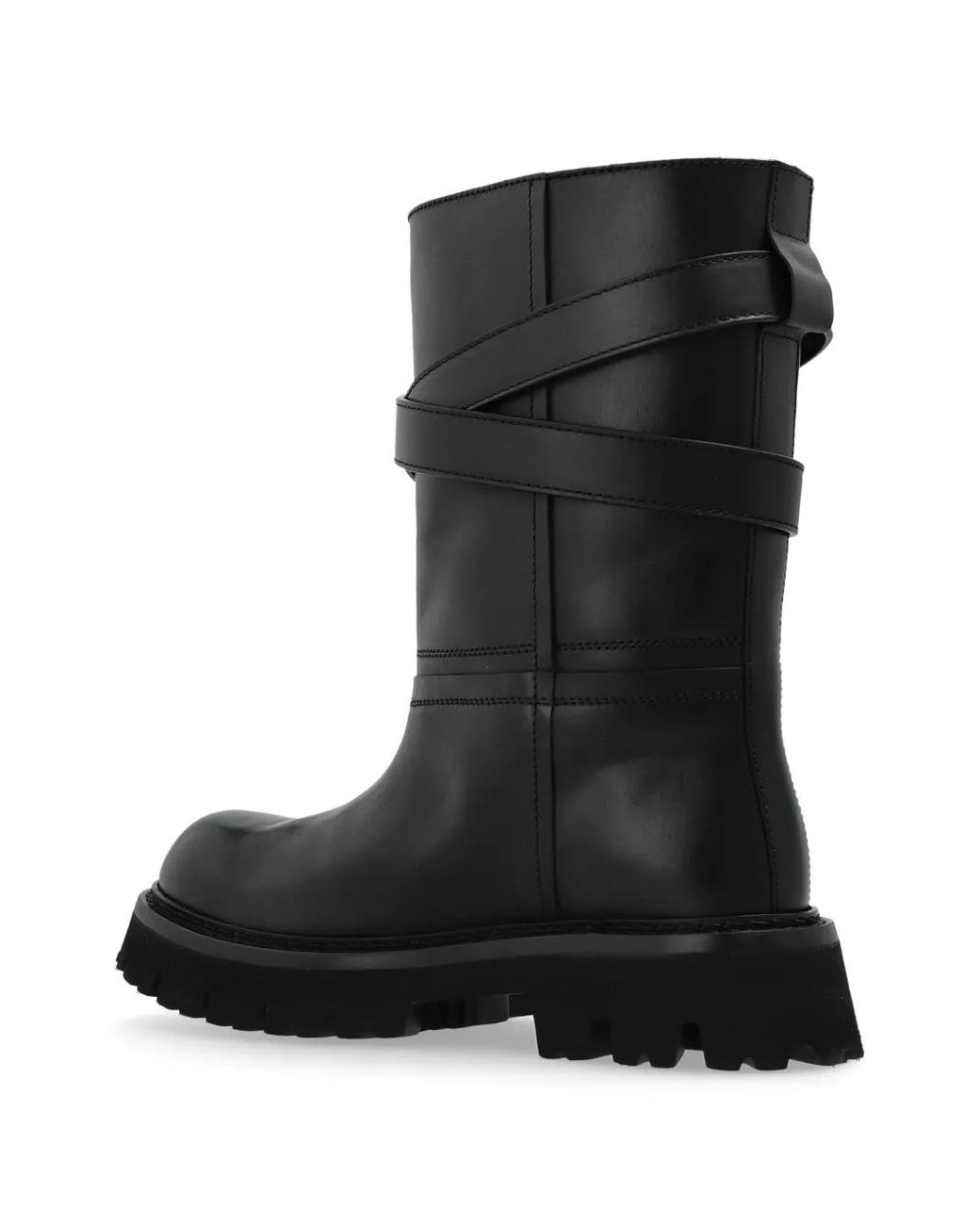 Moschino Black Buckle-Strap Boots